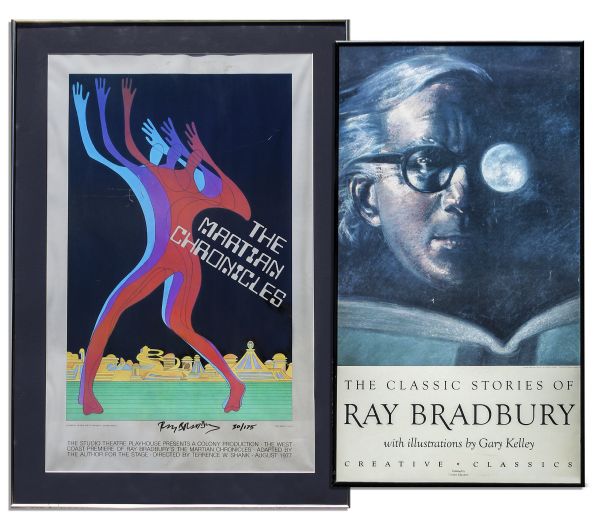 Ray Bradbury Personally Owned Large Framed Posters -- Regarding ''The Martian Chronicles''