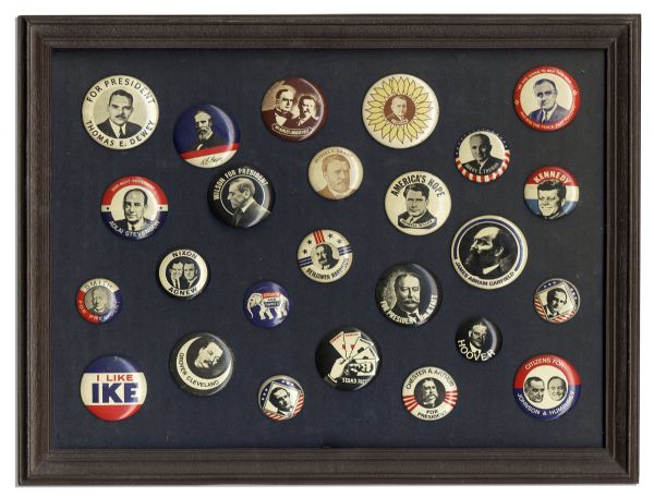 Ray Bradbury Personally Owned Collection of 25 Presidential Pins