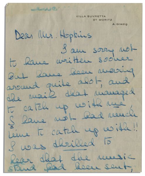 Audrey Hepburn Autograph Letter Signed to ''My Fair Lady'' Set Designer -- ''...Thank you very very much for your great kindness in this and during the picture...''