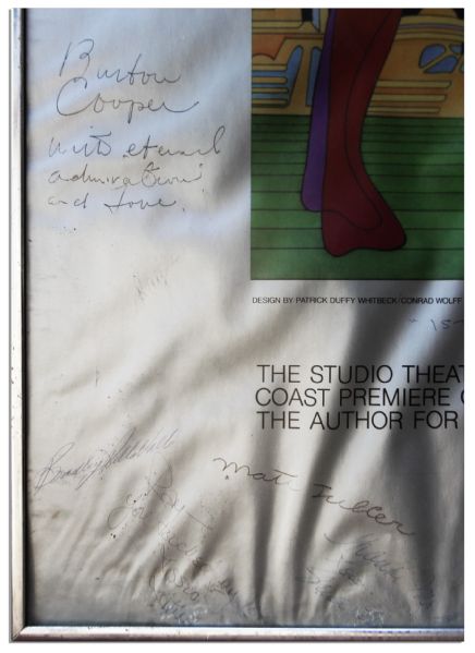 Ray Bradbury Personally Owned Large Framed Poster Promoting the Stage Adaptation of ''The Martian Chronicles'' -- Signed by the Cast & Crew