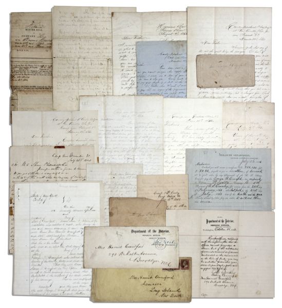 Civil War Letter Archive by KIA Corp. George Crawford of the 5th US Cavalry -- Battle of Brandy Station, Smallpox, Gettysburg, Fredericksburg -- ''...the slaughter was terrible...''