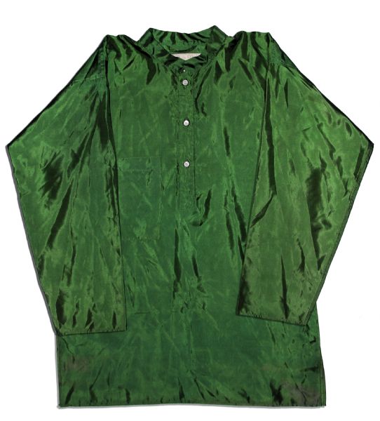 Cher Personally Owned & Worn Emerald Green Silk Tunic Top