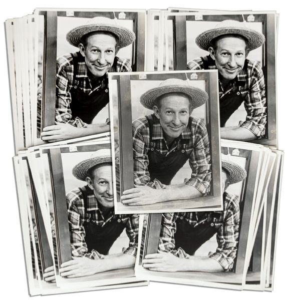 Lot of Headshot Photos & Personal Stationery of Hugh Brannum, Mr. Green Jeans on ''Captain Kangaroo''