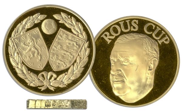Rous Cup Gold Medal Won by Former Manchester United Footballer Neil Webb -- Won While Playing for England in Its Annual Clash With Scotland