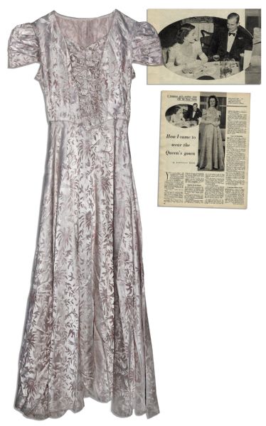 Gown Worn By Queen Elizabeth II as Princess -- Scarce