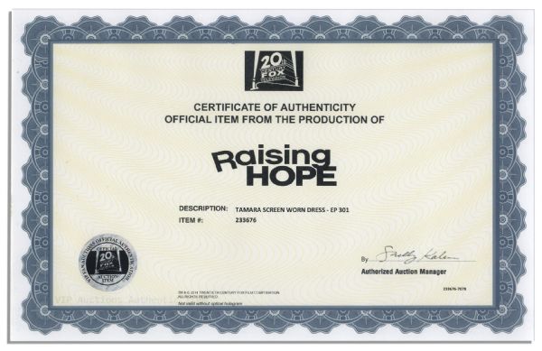 Melanie Griffith Screen-Worn Dress From ''Raising Hope'' -- With COA From Twentieth Century Fox