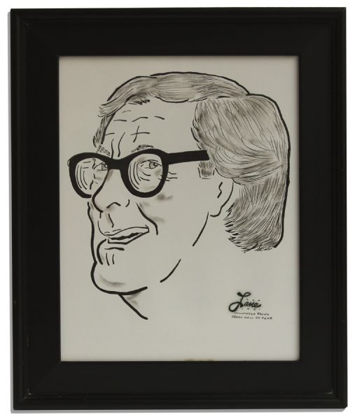 Ray Bradbury's Personally Owned Portrait by Jack Lane -- From the ''Hollywood Brown Derby Wall of Fame''