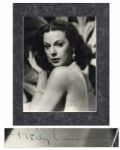 Beautiful Hedy Lamarr Photo Signed -- Matted to 14 x 17