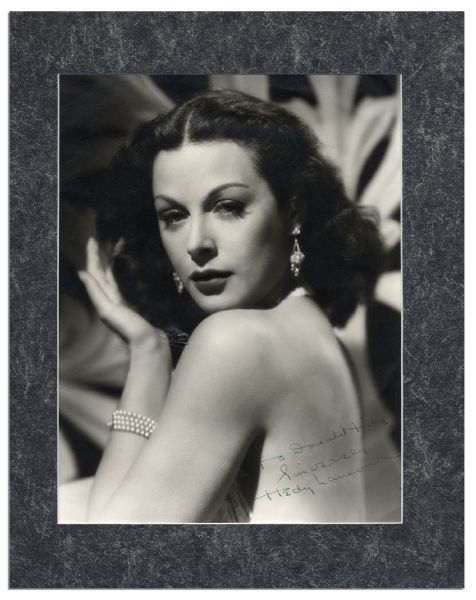 Beautiful Hedy Lamarr Photo Signed -- Matted to 14'' x 17''