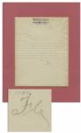 Florenz Ziegfeld Letter Mentioning The Ziegfeld Follies & Otto Kahn in 1916 -- ... as soon as I get the Follies on...