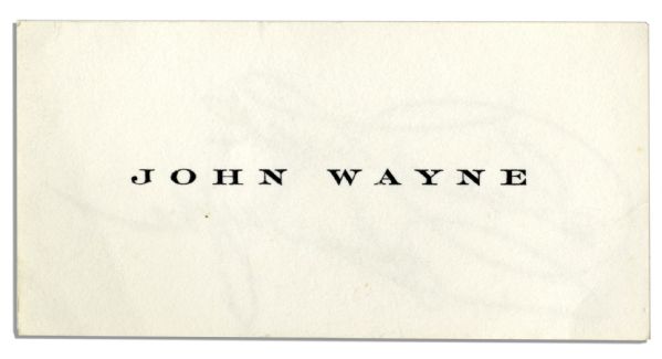 John Wayne Calling Card & Lighter From ''The Green Berets'' -- ''Stolen From John Wayne''