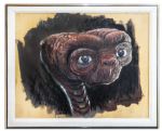 Painting of E.T. by His Creator, Special Effects Artist Carlo Rambaldi -- Rambaldi Won an Oscar for E.T.