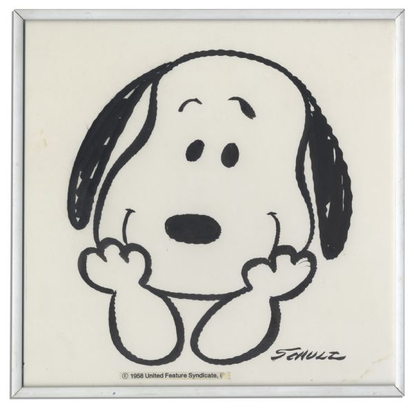 Charles Schulz Signed Snoopy Portrait