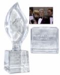 Peoples Choice Award Statue for Dynasty -- Awarded for Favorite Nighttime Dramatic Series in 1987 -- Made of Orrefors Glass