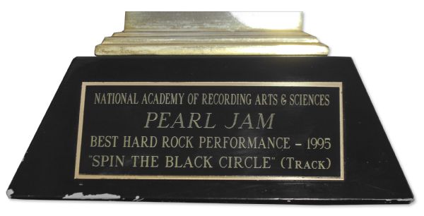 Grammy Award Given to Rock Group Pearl Jam in 1995 -- Award for Best Hard Rock Performance -- Only Grammy That Pearl Jam Ever Won