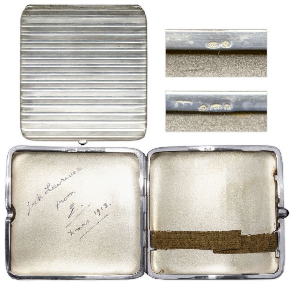 Prince Edward VIII Silver Cigarette Case -- Given to a Friend in 1913, With Engraving in Edward's Hand