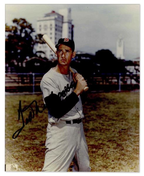 Ted Williams Glossy 8'' x 10'' Signed Photo -- Near Fine