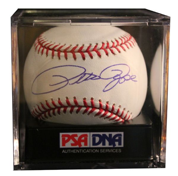 Pete Rose Signed Baseball -- PSA/DNA COA -- Graded 9