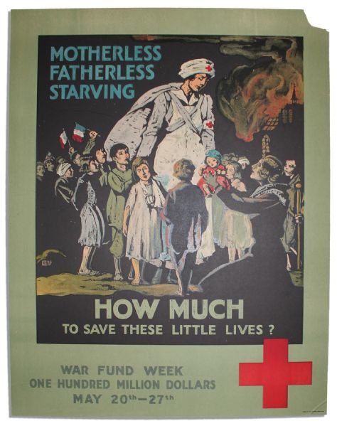 1917 American Red Cross Poster by Herbert G. Crisp