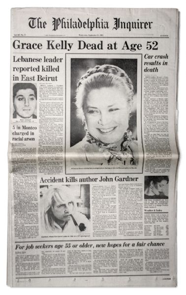 Princess Grace's Death Announced in Her Hometown Newspaper
