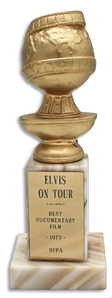 Elvis Presley Worn Costume Auction Golden Globe Award For ''Elvis on Tour'' -- The Last Film Elvis Ever Made, Documenting the Incredible Magic of Elvis on Tour & Interacting With His Fans