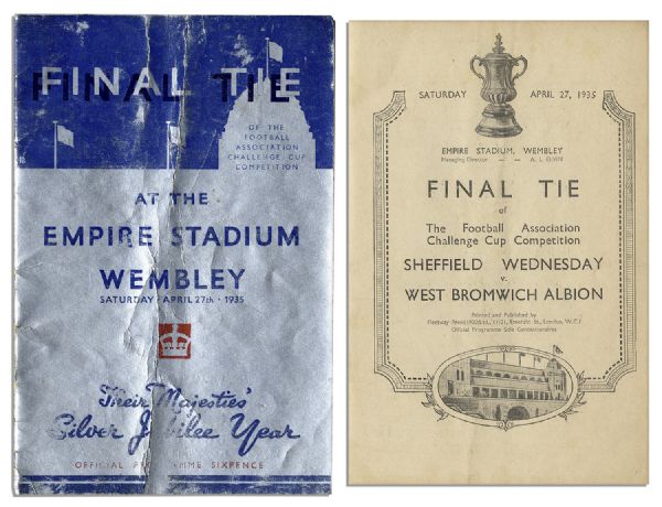 Scarce Program From the 1935 Football Association Challenge Cup -- Sheffield Wednesday v. West Bromwich Albion