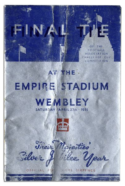Scarce Program From the 1935 Football Association Challenge Cup -- Sheffield Wednesday v. West Bromwich Albion