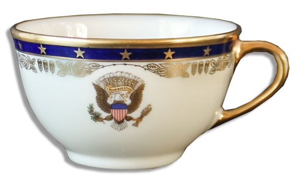 Franklin D. Roosevelt White House Exhibit China -- Cup & Saucer by Lenox -- Fine