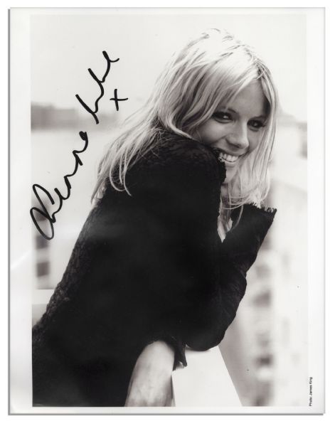 Sienna Miller Signed Shoes -- With 8'' x 10'' Signed Photo