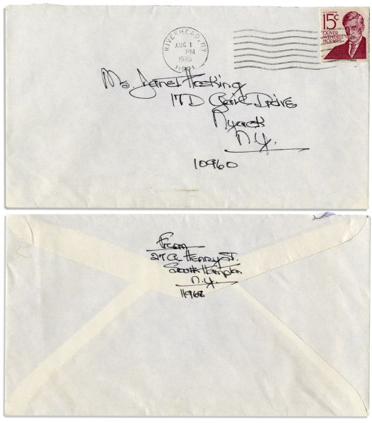 Socialite Edie Bouvier Beale Autograph Letter Signed -- ''...You always sent me such wonderful [cards] at 'Grey Gardens'!...I have to go to NYC soon to hunt for an apartment...''