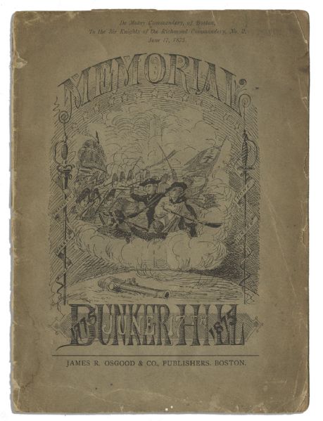 Bunker Hill Centennial Items From 1875 -- Program & Book From the Centennial & Ribbon From the Unveiling of the Memorial Monument
