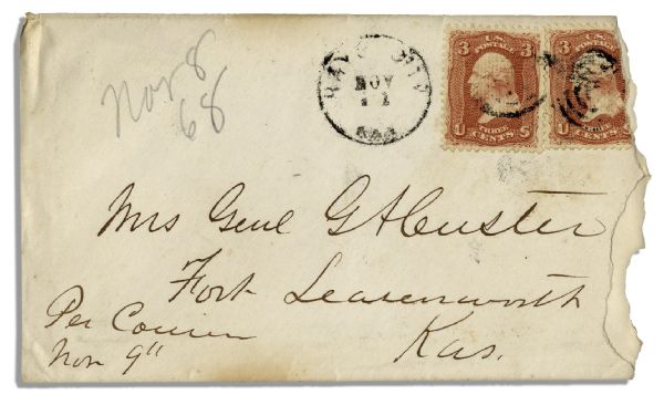 George Custer Signed Envelope