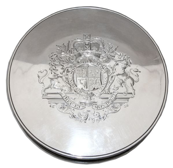 Silver Royal Seal Lidded Box in King George III Style -- From 1762