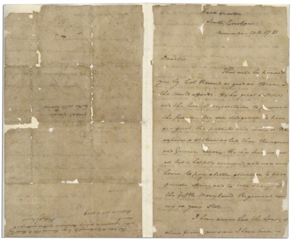 Nathanael Greene 1781 Autograph Letter Signed to James Calhoun, the First Mayor of Baltimore -- With Excellent Content: ''...enjoy your wealth at the expense of [soldiers'] blood...''