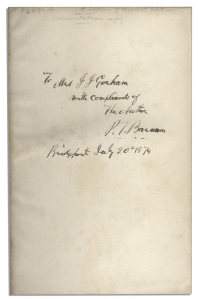 P.T. Barnum ''Struggles and Triumphs'' Signed