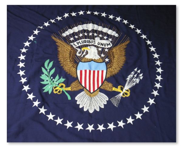 Presidential Flag From the Truman Administration Used for Presidential Parades in 1948 -- Grand Cloth Flag in Full Color Measures 75'' x 59''