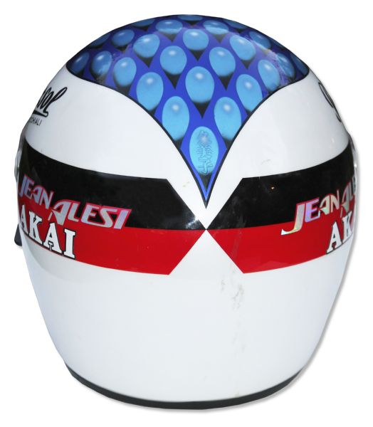 Jean Alesi Race-Worn Helmet -- From 1997 Formula One Season -- Accompanied by LOA Signed by Alesi Himself -- From Jean-Pierre Papin's Collection