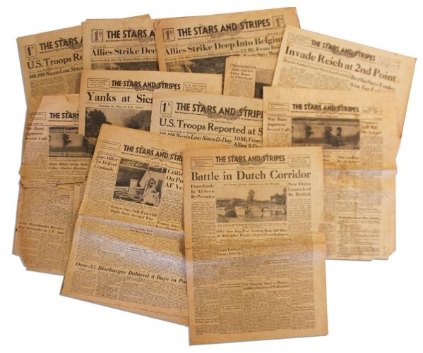 ''The Stars and Stripes'' Newspapers -- September 1944 -- ''Yanks at Siegfried Line''
