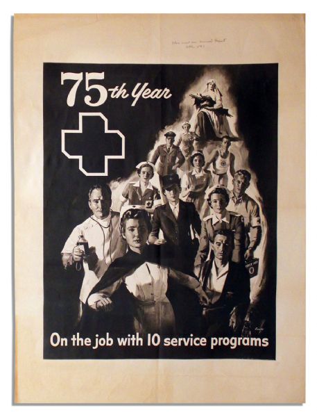 Red Cross Poster Commemorating the Organization's 75th Anniversary