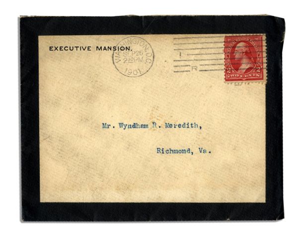 Letter by Presidential Secretary George Bruce Cortelyou Following McKinley's Assassination -- ''...it will give me pleasure to arrange for you to meet the President...''