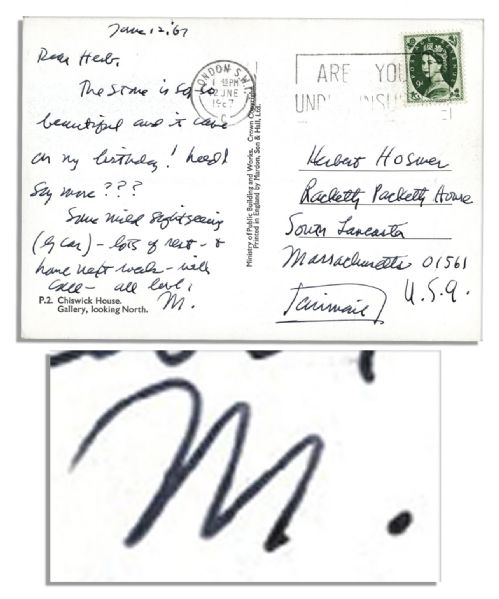 Maurice Sendak Autograph Note Signed on a Postcard to a Puppeteer