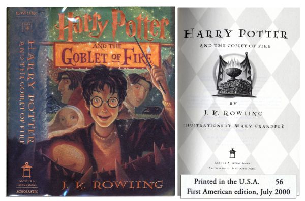 ''Harry Potter and the Goblet of Fire'' -- First American Edition, First Printing
