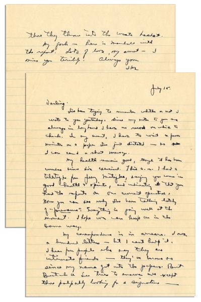 Eisenhower WWII Autograph Letter Signed -- One Month After D-Day: ''...I hear from people who say they are intimate friends - they've become so since my name got into the papers...''
