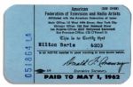 Milton Berles AFTRA Membership Card From 1962
