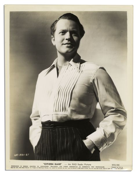 ''Citizen Kane'' Press Photo of Orson Welles -- 8'' x 10''