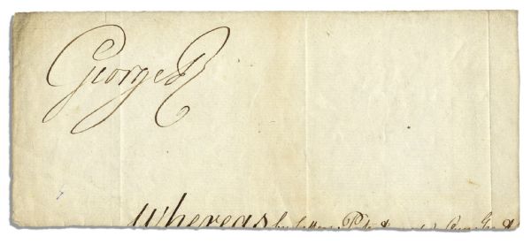Signature by King George II
