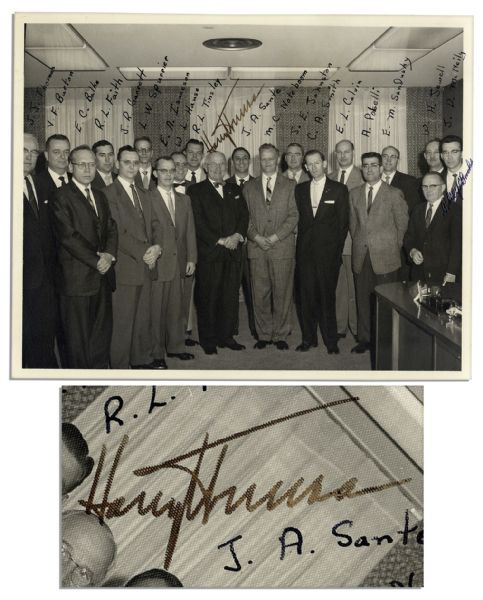 Harry Truman Signed 10'' x 8'' Photo From 1959