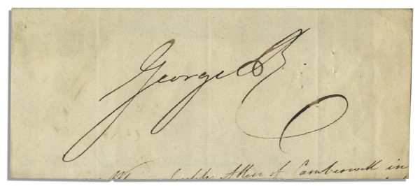 Very Large Signature of King George IV of Hanover
