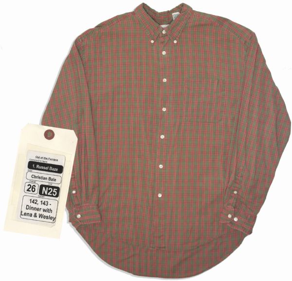 Christian Bale Screen-Worn Hero Shirt From ''Out of the Furnace''