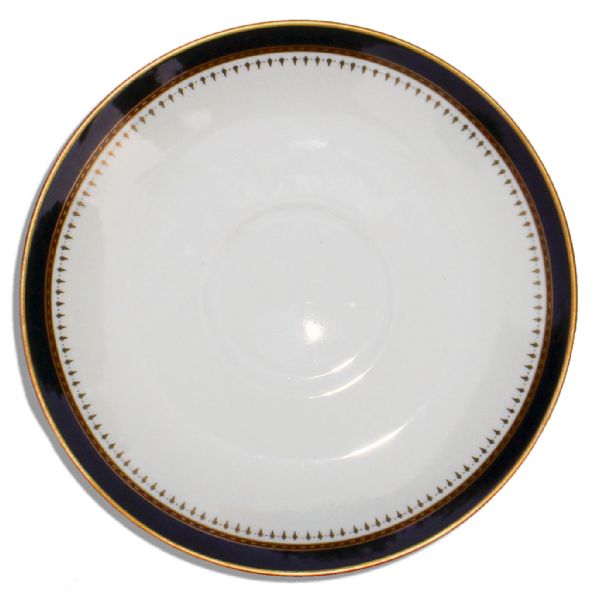 Ronald Reagan Presidential China Soup Bowl Set -- Beautiful Design in Navy and Gilt